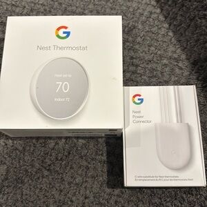 Brand New Google Nest Thermostat And Nest Power Connector